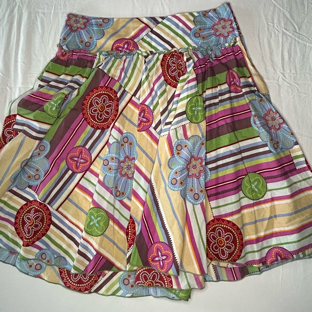 Cottura Women’s Patchwork Skirt | Size Medium | Multi-Color‎